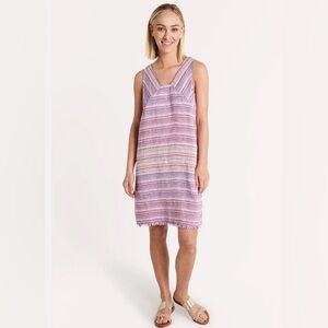 Tommy Bahama Women's Sz Small Micronesia Stripe Shift Dress pink purple